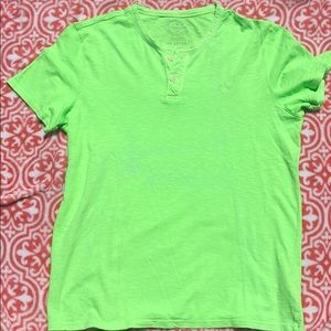 Neon green two button shirt